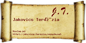 Jakovics Terézia névjegykártya
